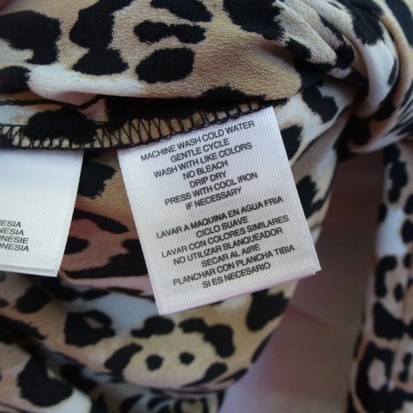 Jones New York blouse 12 trendy leopard print poly - Picture 6 of 7
